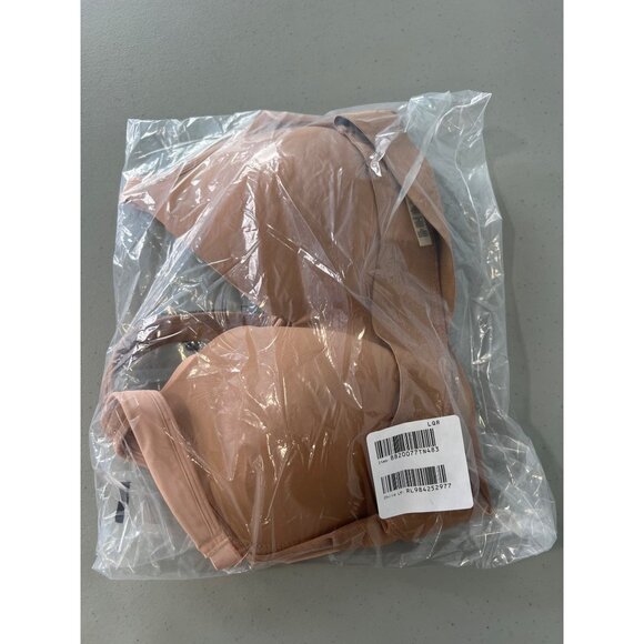 Rhonda Shear 2 Pack Molded Cup Bra with Wrap Back Size Large Pink Beige 638.29 - Picture 3 of 9